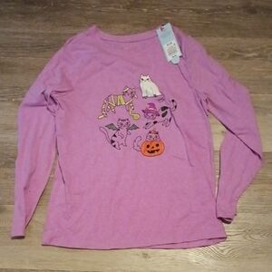 Cat & Jack Purple Long Sleeve Halloween Tee